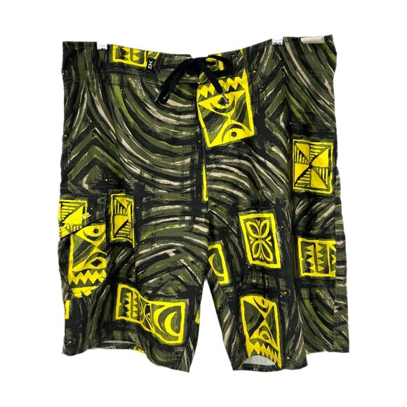 Dakine Green Yellow Beach Swim Trunks | Size 36 - Picture 1 of 7